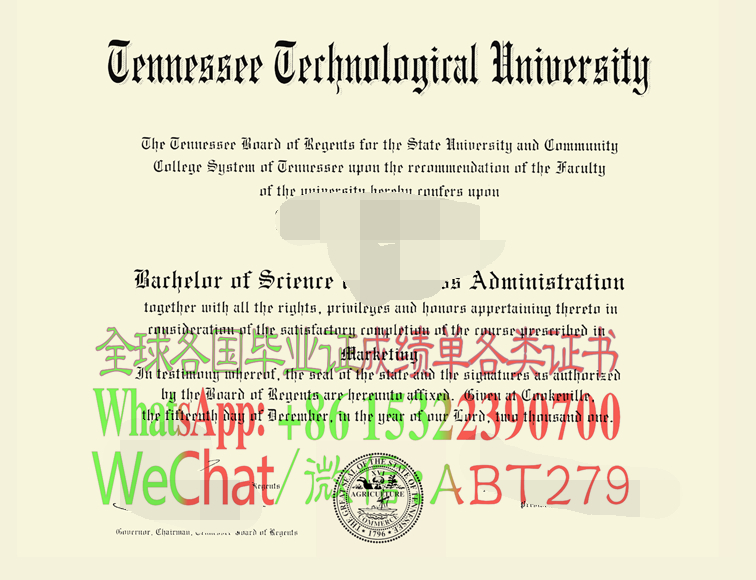 田纳西科技大学文凭哪里能仿制 田纳西科技大学文凭哪里能仿制