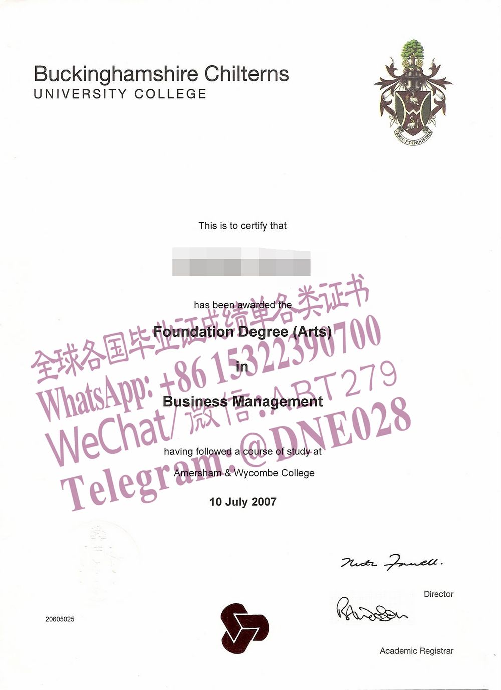 办理购买英国白金汉郡奇尔特恩斯大学学院毕业证成绩单 办理购买英国白金汉郡奇尔特恩斯大学学院毕业证成绩单